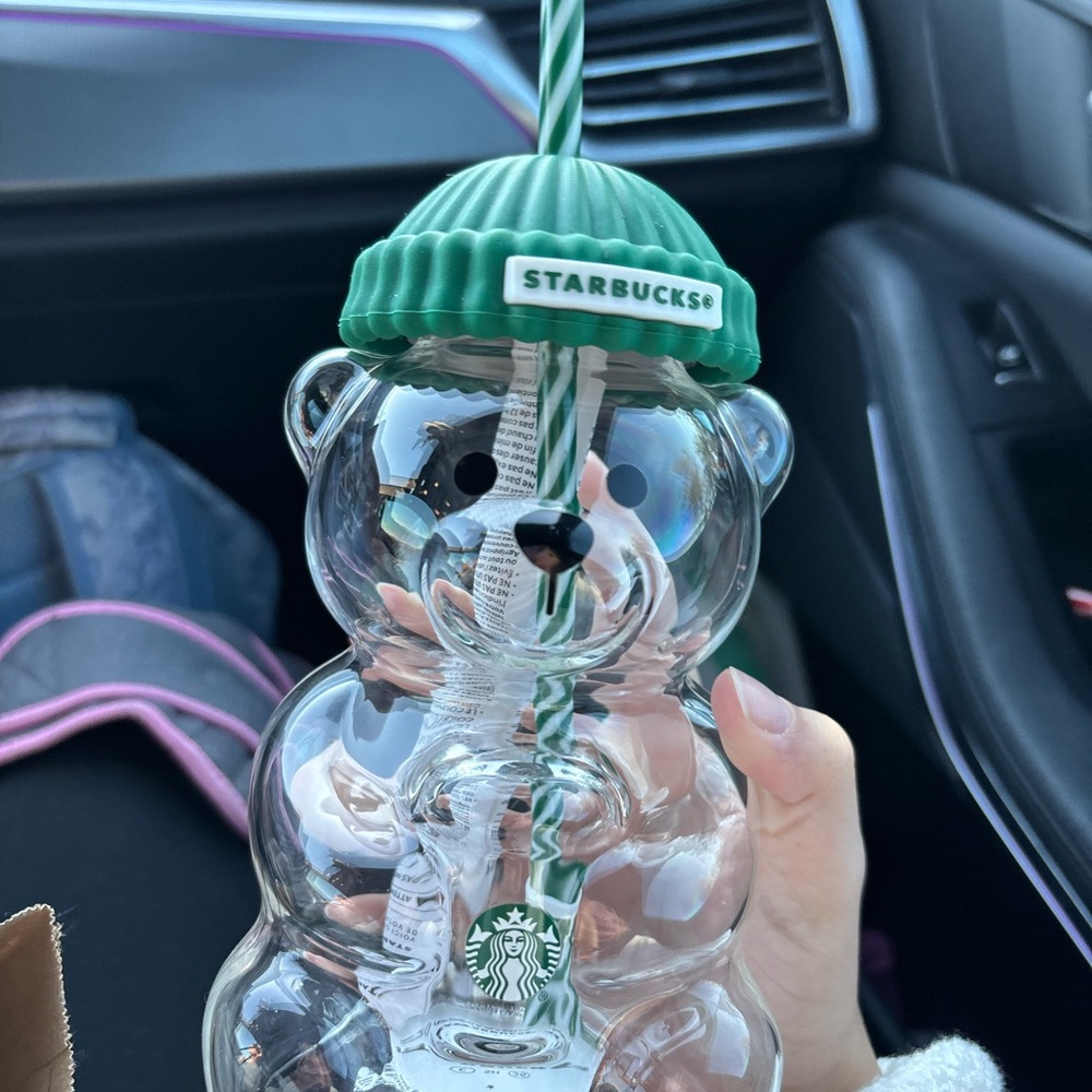 Starbucks Bearista cup with Green Hat